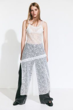 Vestido de encaje con ribetes de volante - H&m фото 5
