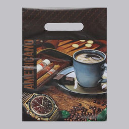 Цена за 100 шт. Пакет «Американо», полиэтиленовый с вырубной ручкой, 20×30 см, 30 мкм