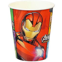 Цена за 10 шт. Стакан бумажный "С Днем Рождения!", 250 мл, Мстители