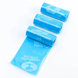 Пакеты для уборки за собаками Пушистое счастье (3 рулона по 15 пакетов, 22 х 30 см), голубой  фото 2