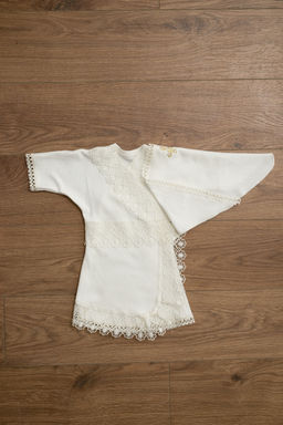 Набор крестильный из интерлока жемчуг - Амадэль фото 3