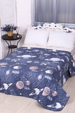 Покрывало-плед двухстороннее стеганое из полиэфирной ткани Полисатин Премиум 240Х212 N-Collection