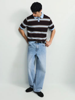 Джемпер поло в полоску / Zarina  фото 2