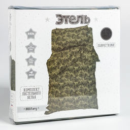 Постельное бельё Этель 1,5 сп Military, 143х215 см, 150х214 см, 50х70 см -1 шт, 100% хлопок, бязь  фото 5