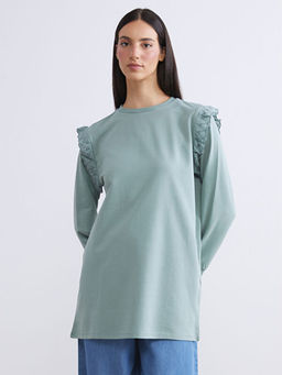 Bisiklet Yaka Kad?n Sweatshirt Tunik