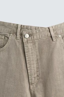 PANTAL?N RELAXED FIT CIERRE CRUZADO / Gris claro - Zara фото 9