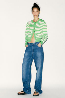 STRIPED KNIT CARDIGAN
