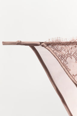 FLORAL EMBROIDERED LACE BRIEFS - Zara фото 6