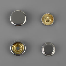 Кнопки установочные, Дельта, d=15 мм, 40 шт., с установщиком, в органайзере, 11.8×8.1×2.3 см, цвет серебряный