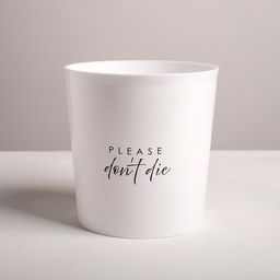 Кашпо для цветов «Please do not die», 1.6 л, 14×14 см