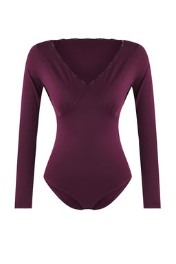 Murdum V Yaka Dantel Detayl? C?tc?tl? Esnek Orme Body TWOAW26BD00013