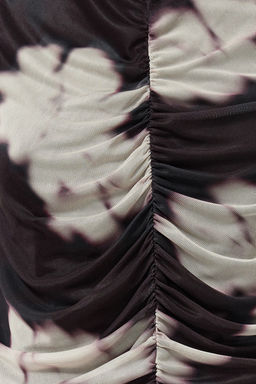 Siyah Soyut Desenli Buzgu/Drape Detayl? Regular/Normal Kal?p Kay?k Yaka Bluz TWOSS24BZ00544 - Trendyolmilla фото 4