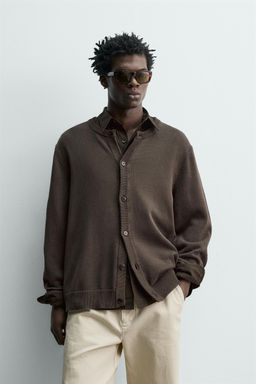 C?RDIGAN REGULAR FIT ALGOD?N / Marr?n - Zara фото 2