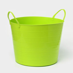 Корзина для белья мягкая, 27 л, d=37.5 см, h=30 см, ярко-зелёная