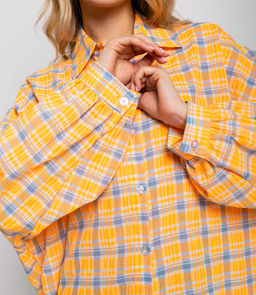 Рубашка #КТ22305, оранжевый