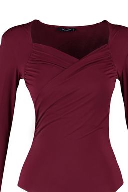 TRENDYOLMILLA Siyah Vatkal? Drape Detayl? Fitted/Vucuda Oturan Esnek C?tc?tl? Orme Body TWOAW22BD0156  фото 7
