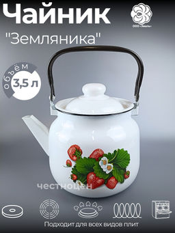Чайник для плиты 3,5л 01-2713/4-Земляника,,