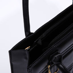 Сумка женская тоут на магните, 27×8×25 см, чёрная