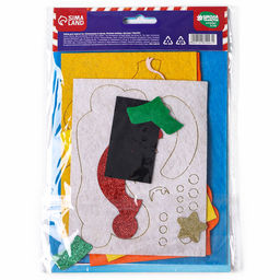 Аппликация из фетра на новый год «Веселая Змея», набор для творчества