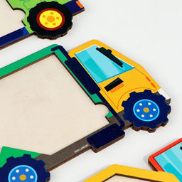 Головоломка деревянная для детей «Повтори по образцу. Умные машинки», 13 деталей, 18 схем