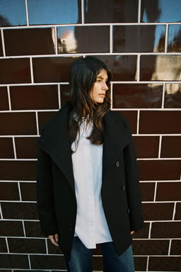 SHORT COAT WITH WOOL AND HIGH NECK - Zara фото 3