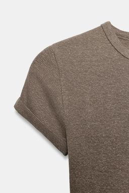 CAMISETA R?STICA CON LINO / Vis?n - Zara фото 6