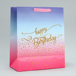 Пакет подарочный Happy Birthday, 30.5 х 25.4 х 12.7 см - Дарите счастье фото 4