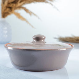 Форма для запекания с крышкой «Вятский, 500 мл, керамика, серая