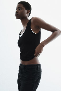 Camiseta sin mangas en algod?n - H&m фото 5