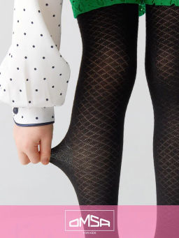 OMSA kids Collant 12A02-1 с ажур рис без пятки - rosa  фото 19