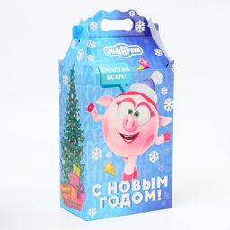 Подарочная коробка Новогодняя Корпоратив Смешарики лицензия, для сладкого подарка, 20.3?12.3?41 см - Simaland фото 2
