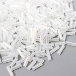 Стеклярус размер 6 мм «Белая устрица», 20 г