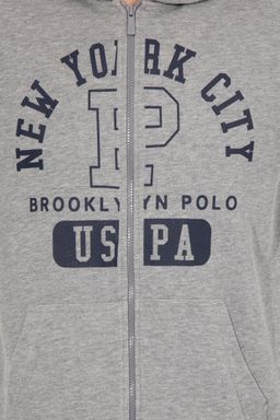 U. S. Polo Assn / Мужской серый меланжевый вязаный кардиган - U.s. polo assn фото 6