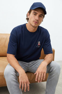TRENDYOL MAN Siyah Unisex Regular/Normal Kesim Ay?c?k Bask?l? %100 Pamuklu T-Shirt TMNSS25TS00161 - Trendyolmilla фото 43