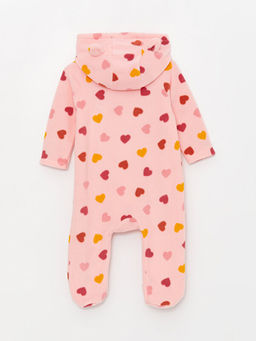 Kap??onlu Uzun Kollu Desenli K?z Bebek Tulum