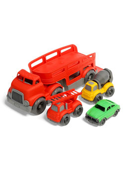 Грузовик - автовоз «Спецтехника», с 3 машинками, подвижные элементы, цвет МИКС