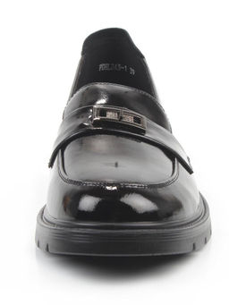 03-PDHL243-1 BLACK Лоферы женские (натуральная кожа)