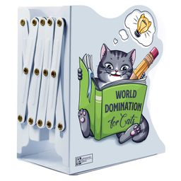 Подставка для книг и учебников арт.60663/ 20 КОТ (10,2(45)х19,1х15 см, окрашенный чёрный металл, УФ-