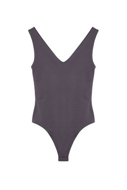 TRENDYOLMILLA Ekru Soft Touch/Yumusak Fitted V Yaka C?tc?tl? Orme Body TWOSS24BD00006  фото 14