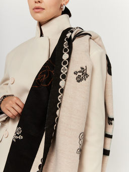 в составе ШЕРСТЬ и КАШЕМИР Большой, мягкий, теплый двусторонний палантин - Tantino фото 4