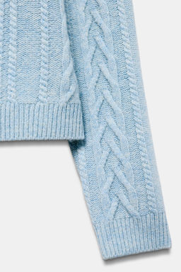 80% WOOL CABLE KNIT JUMPER SKI COLLECTION - Zara фото 8