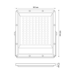 ULF-F51D-200W/6500K IP65 200-240V GREY Прожектор светодиодный. Дневной свет (6500K). Угол 90 градусов. Корпус серый. TM Uniel