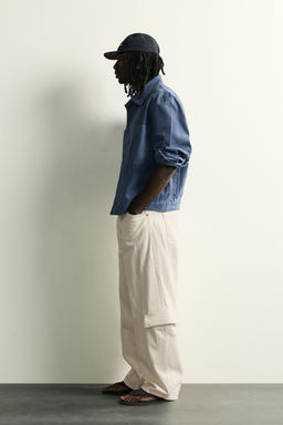 JEANS CARGO BALLOON FIT / blanco - Zara фото 4
