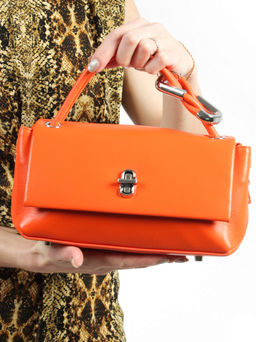 LACCOMA сумка АК7034-оранжевый натуральная кожа хлопок
