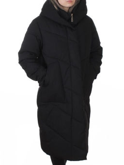 8836 BLACK Пальто зимнее женское (150 гр. холлофайбер)