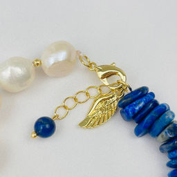 Браслет из Жемчуга и Лазурита 16 см +