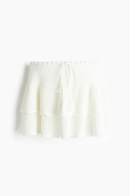 Minifalda efecto crochet