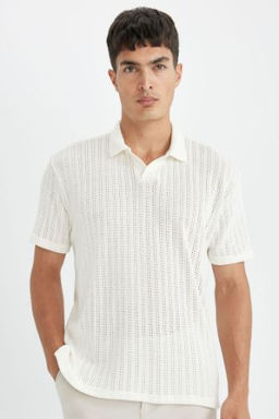 Regular Fit K?sa Kollu Triko Polo Tisort