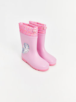 Bask?l? K?z ?ocuk Ya?mur Botu - Waikiki фото 2