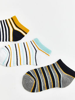 ?izgili Erkek ?ocuk Patik ?orap 3l?